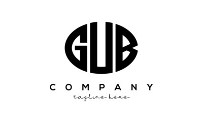 GYB three Letters creative circle logo design
