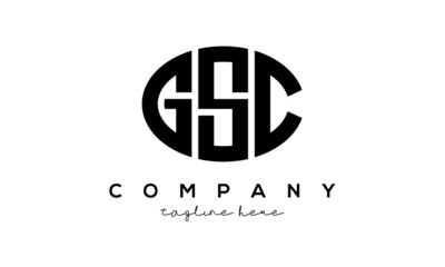 GSC three Letters creative circle logo design