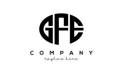 GFE three Letters creative circle logo design
