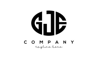 GJE three Letters creative circle logo design