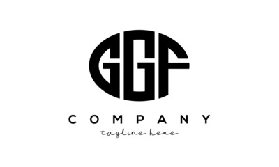 GGF three Letters creative circle logo design