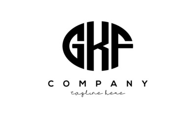 GKF three Letters creative circle logo design