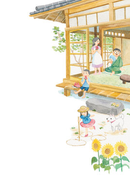 懐かしい日本の夏　家族