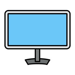 Vector Monitor Filled Outline Icon Design