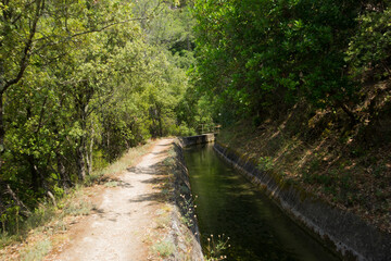 Siagne Canal. Close to Cannes on the French Riviera in summer