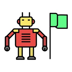 Vector Revolution Filled Outline Icon Design