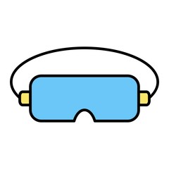 Vector Vr Glasses Filled Outline Icon Design