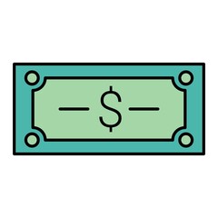 Vector Money Filled Outline Icon Design