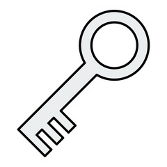 Vector Key Filled Outline Icon Design