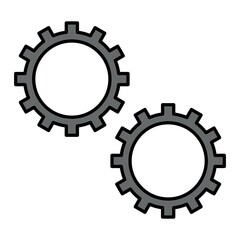 Vector Settings Filled Outline Icon Design