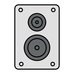 Vector Speaker Filled Outline Icon Design