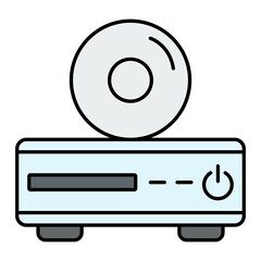 Vector Cd Player Filled Outline Icon Design