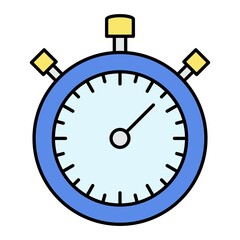 Vector Stop Watch Filled Outline Icon Design