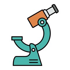 Vector Microscope Filled Outline Icon Design