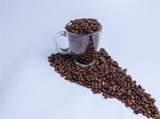 coffee beans in a cup