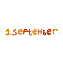 vector lettering september start of school