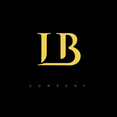Initial LB logo design vector