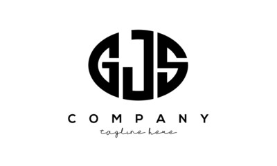 GJS three Letters creative circle logo design