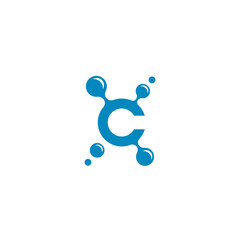 Letter C technology  vector logo template
