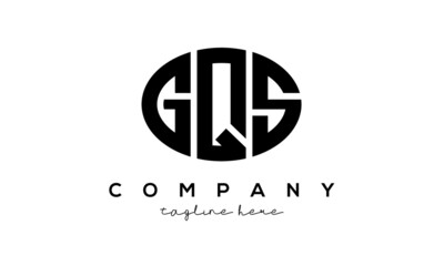 GQS three Letters creative circle logo design