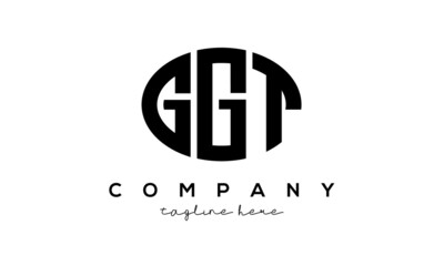 GGT three Letters creative circle logo design