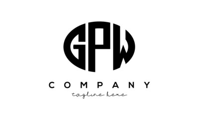 GPW three Letters creative circle logo design