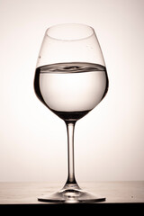 Wine glasses water circles.