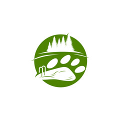 swimming pool park vector logo template