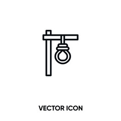 Noose vector icon. Modern, simple flat vector illustration for website or mobile app.Rope or suicide symbol, logo illustration. Pixel perfect vector graphics	