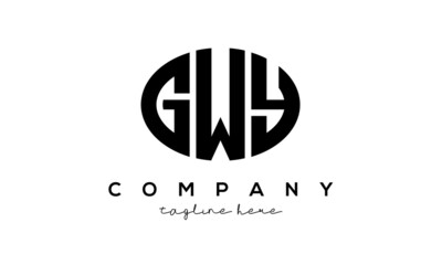 GWY three Letters creative circle logo design