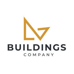 Building logo illustration vector graphic design in line art style. Good for brand, advertising, real estate, construction, house, home, and business card