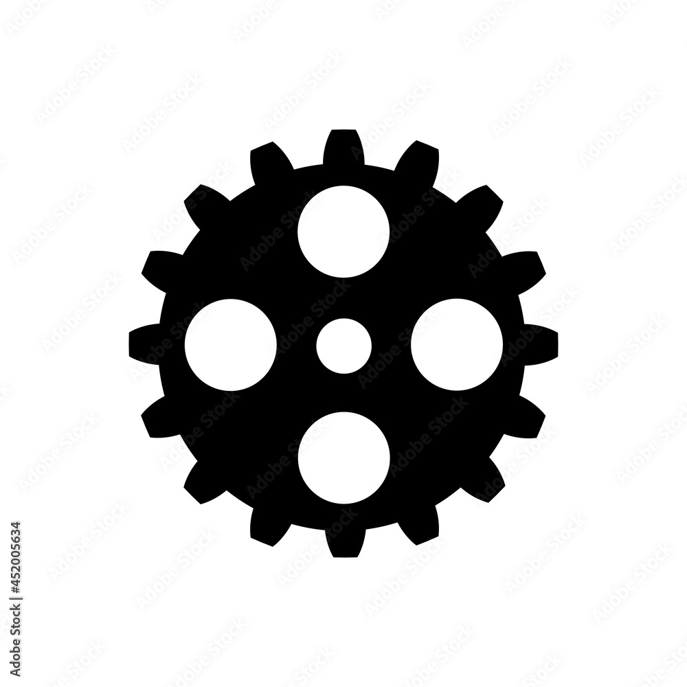 Poster gear vectpr icon set. mechanism illustration sign collection. mechanics symbol or logo.
