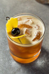 Boozy Refreshing Cold Amaro Sour