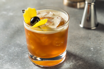 Boozy Refreshing Cold Amaro Sour