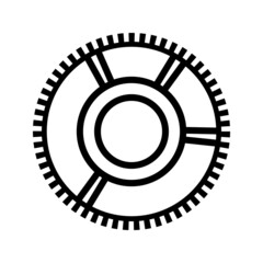 Gear vectpr icon set. mechanism illustration sign collection. Mechanics symbol or logo.