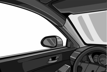 car interior illustration This illustration is perfect for screen printing and stickers