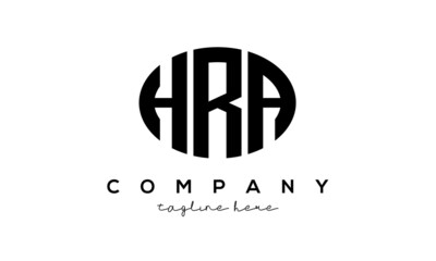 HRA three Letters creative circle logo design