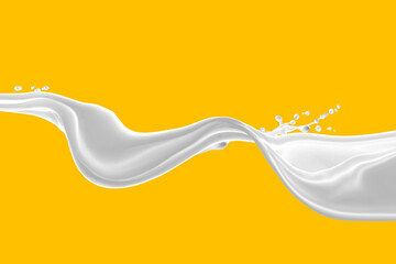Milk Splash On blue background