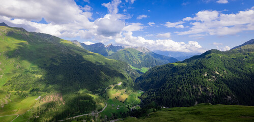 Fototapeta na wymiar Wonderful landscape of Timmelsjoch mountain range in the Austrian Alps - travel photography