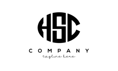 HSC three Letters creative circle logo design