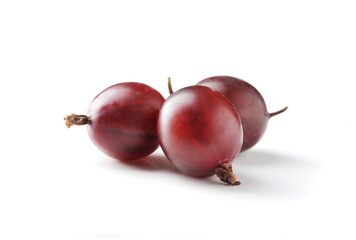 delicious ripe fresh gooseberry isolated on white background