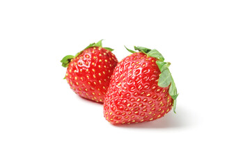 fresh ripe strawberry isolated on white background