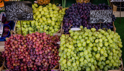 Fresh fruits at Viennas best-known market called Naschmarkt - travel photography