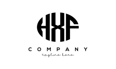 HXF three Letters creative circle logo design