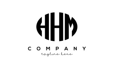 HHM three Letters creative circle logo design
