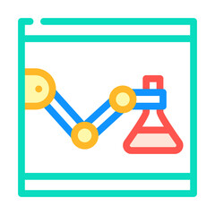 laboratory robot color icon vector. laboratory robot sign. isolated symbol illustration