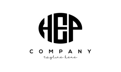 HEP three Letters creative circle logo design