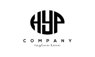 HYP three Letters creative circle logo design