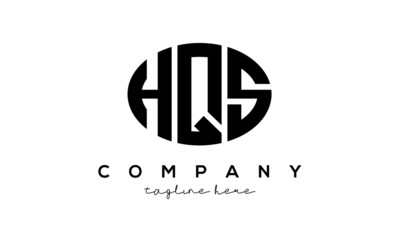 HQS three Letters creative circle logo design