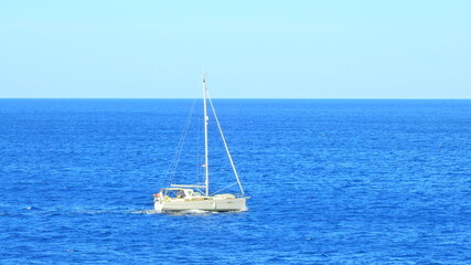 Ship in the Adriatic Sea off the coast of Croatia